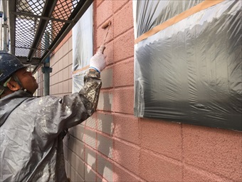 相模原市　外壁ALC塗装　職人