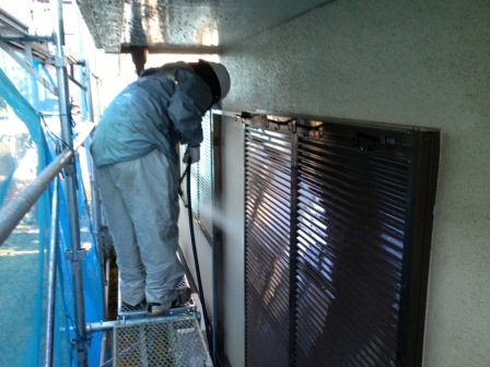 横浜市　都筑区　外壁塗装　高圧洗浄