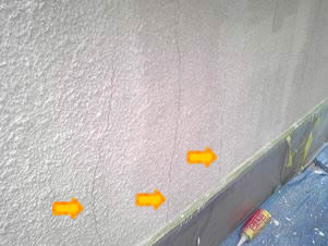 外壁スタッコ　ひび割れ補修５