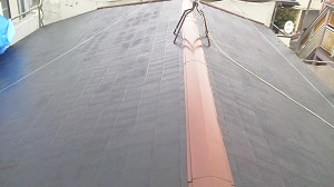 スレート屋根　高圧洗浄４