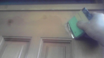 玄関ドアの塗装②