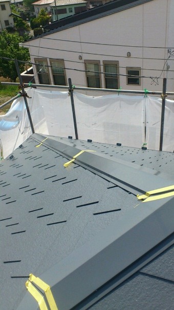 屋根塗装　止水処理②