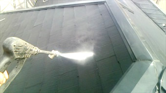 パミール屋根　高圧洗浄