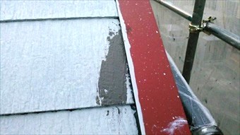 コロニアル屋根ひび割れ補修