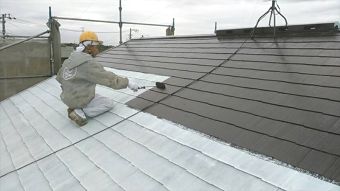 コロニアル屋根　遮熱塗装