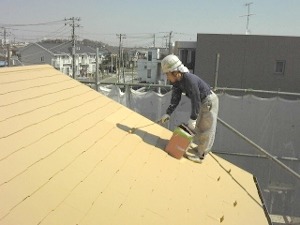 屋根　ガイナ塗装③