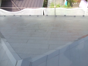 スレート瓦屋根　塗装完了