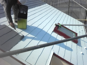 スレート屋根　遮熱塗装