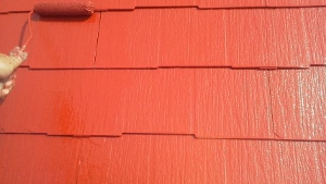 屋根　パミール　上塗り２
