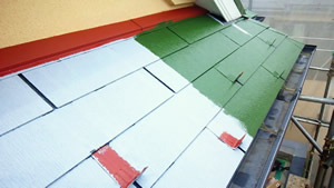 屋根塗装　シリコン　中塗り