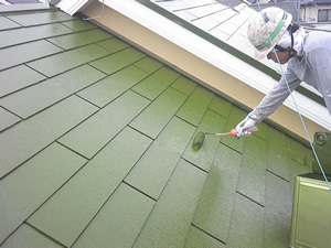 屋根　シリコン塗装３