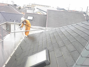 屋根塗装　高圧洗浄２
