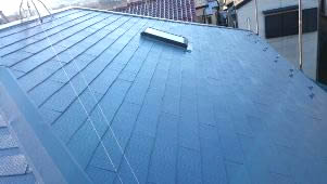 厚木市　屋根塗装　シリコン仕上がり２