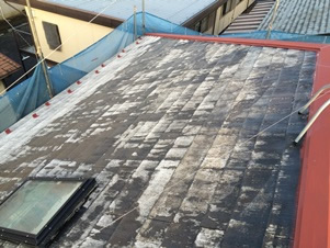 厚木市　屋根塗装　スレート瓦４