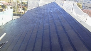 屋根スレート瓦塗装　高圧洗浄４