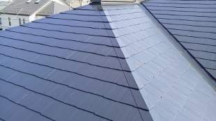 屋根スレート瓦　遮熱塗装