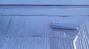 屋根遮熱塗装　スレート瓦３