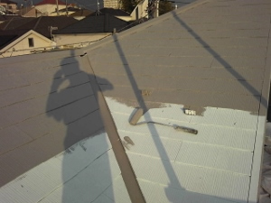 屋根　ガイナ塗装②