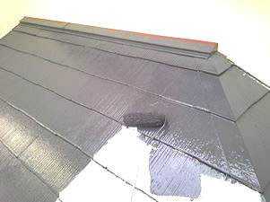屋根塗装　下塗り２